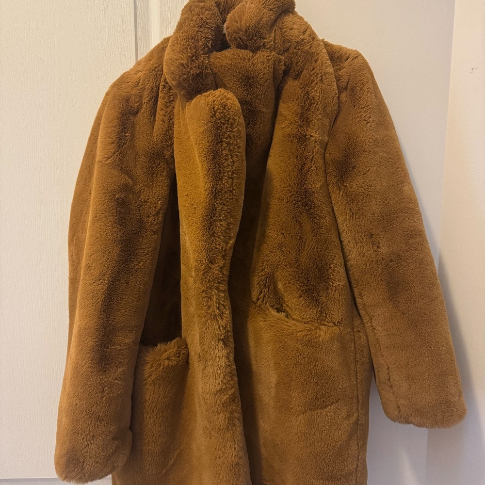 Nasty Gal Teddy Bear Fur Coat | Medium